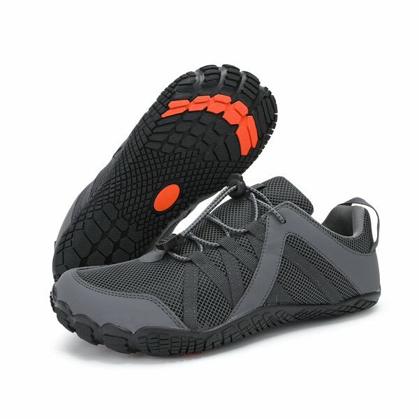 Sovimivos Barefoot Shoes Minimalist Trainers | Wide Toe Box Zero-Drop Shoes (Grey)