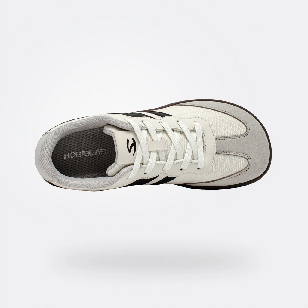 Hobibear Lily Wide Toe Shoes | Barefoot Transition Sneaker (White)