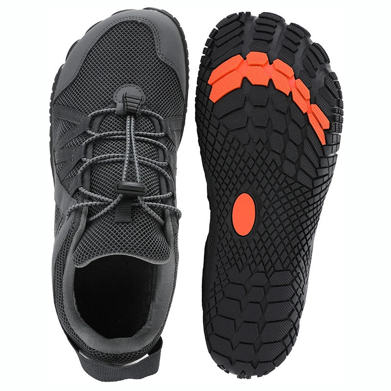 Sovimivos Barefoot Shoes Minimalist Trainers | Wide Toe Box Zero-Drop Shoes (Grey)