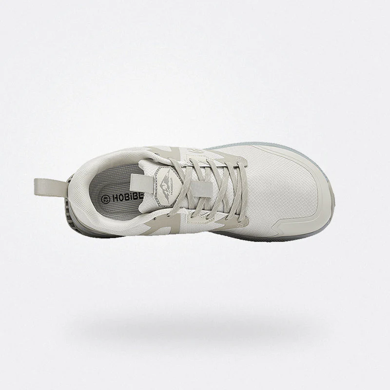 Hobibear Aurora Wide Toe Sneakers | Cushioned Athletic Zero-Drop (Beige)