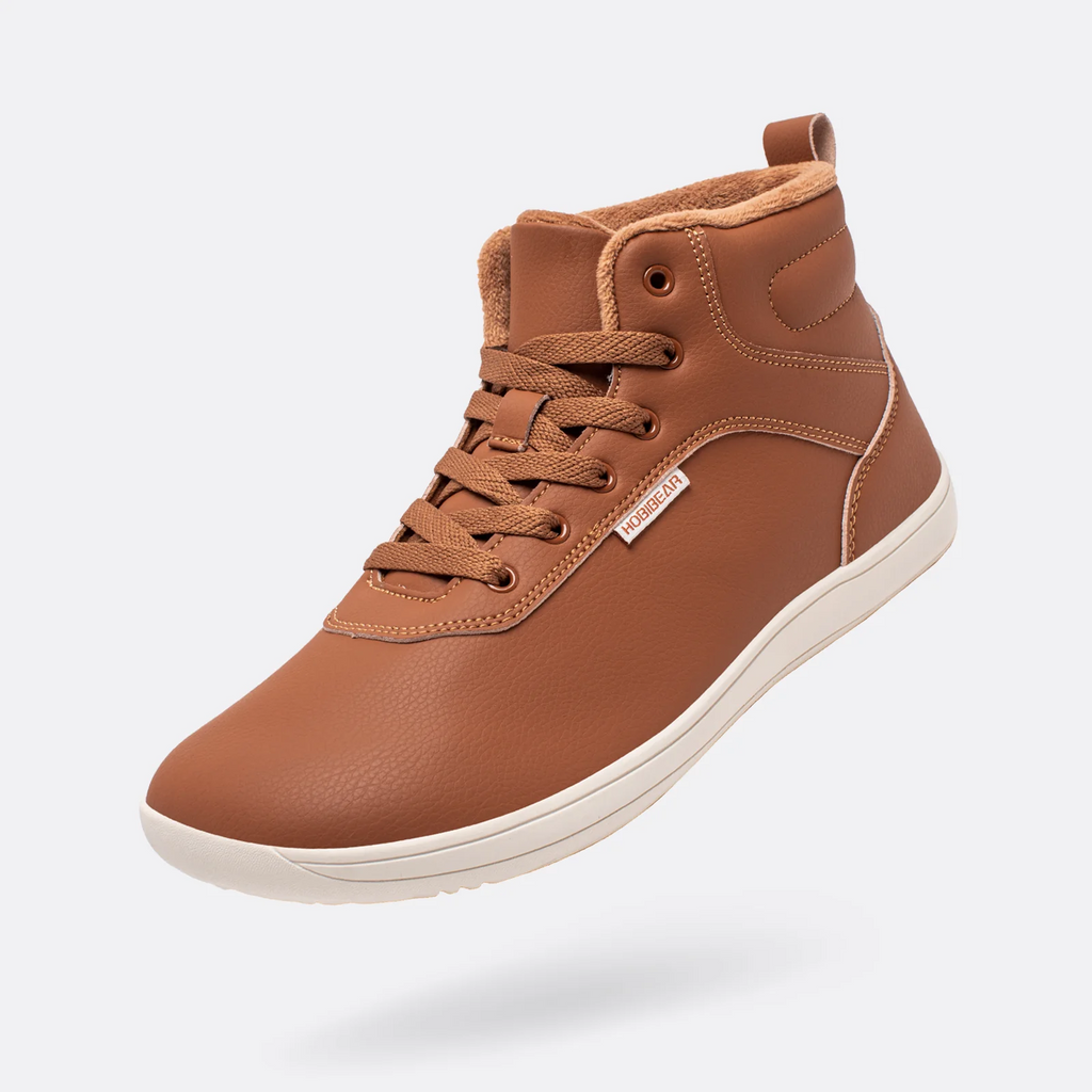 Hobibear Spruce: Waterproof Zero-Drop Winter Barefoot Boots (Brown)