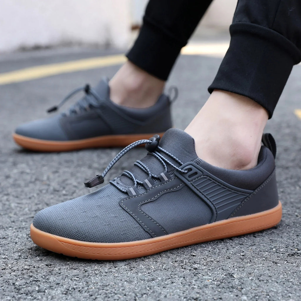 Sovimivos Barefoot Shoes Minimalist Trainers | Wide Toe Box Zero-Drop Shoes (Gray)