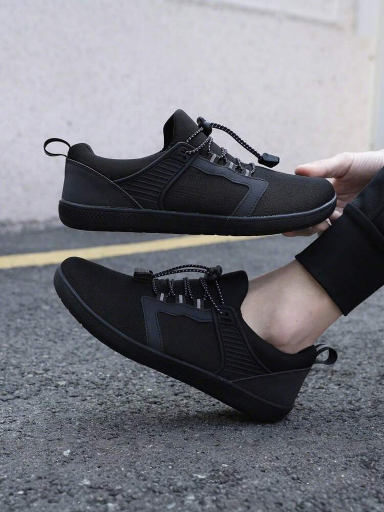 Sovimivos Barefoot Shoes Minimalist Trainers | Wide Toe Box Zero-Drop Shoes (Black)