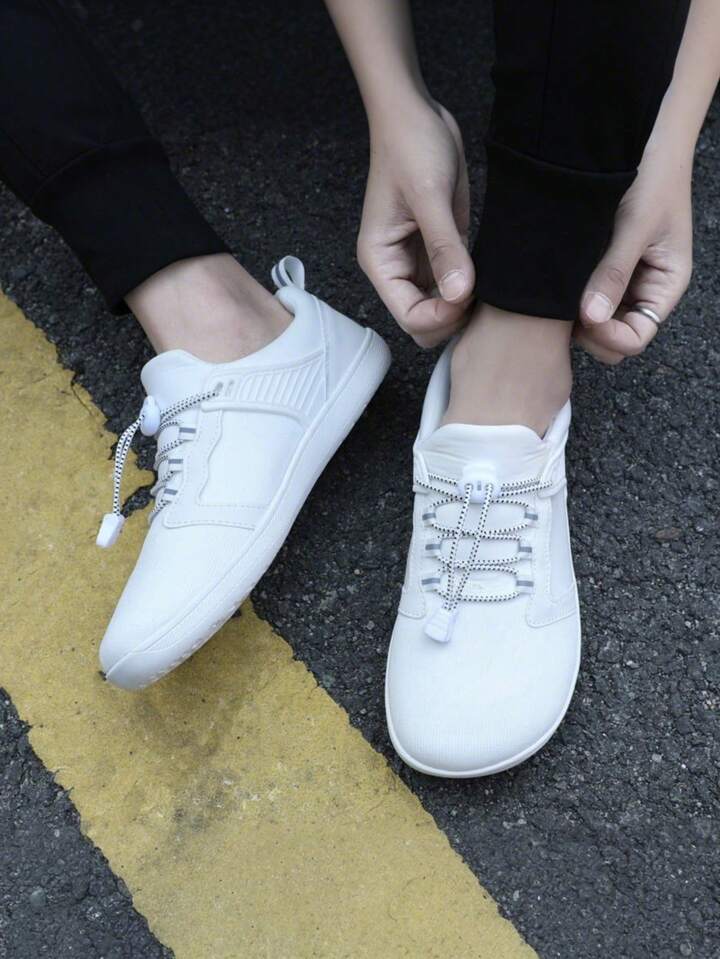 Sovimivos Barefoot Shoes Minimalist Trainers | Wide Toe Box Zero-Drop Shoes (White)