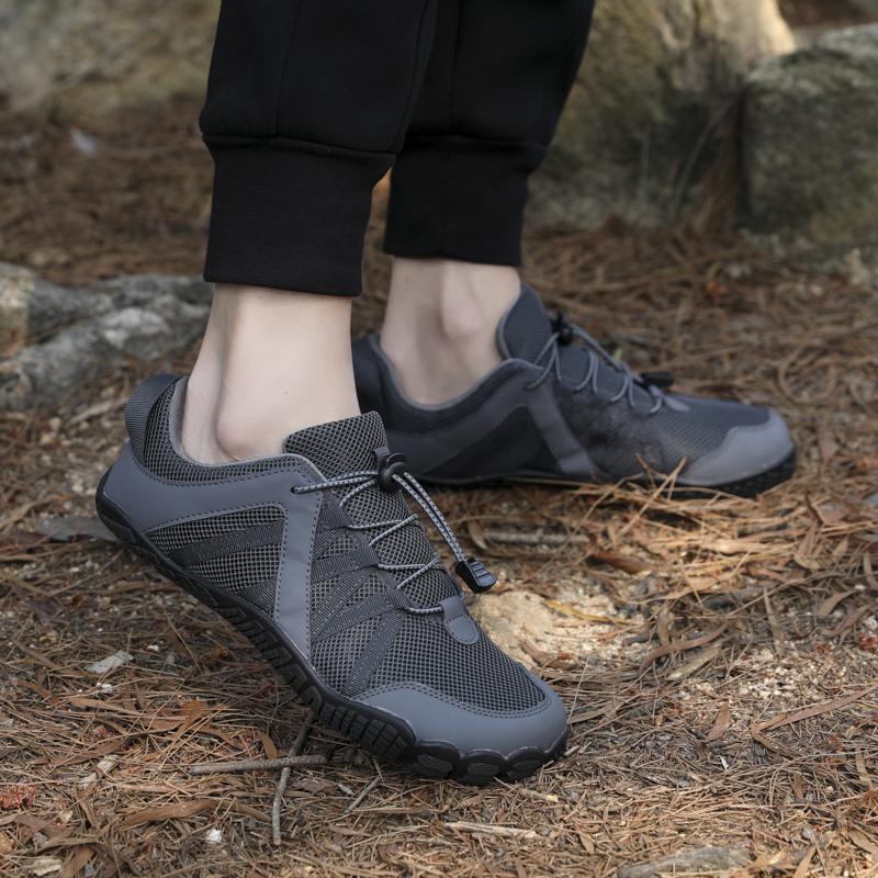 Sovimivos Barefoot Shoes Minimalist Trainers | Wide Toe Box Zero-Drop Shoes (Grey)