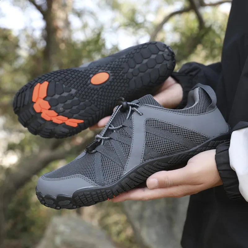 Sovimivos Barefoot Shoes Minimalist Trainers | Wide Toe Box Zero-Drop Shoes (Grey)