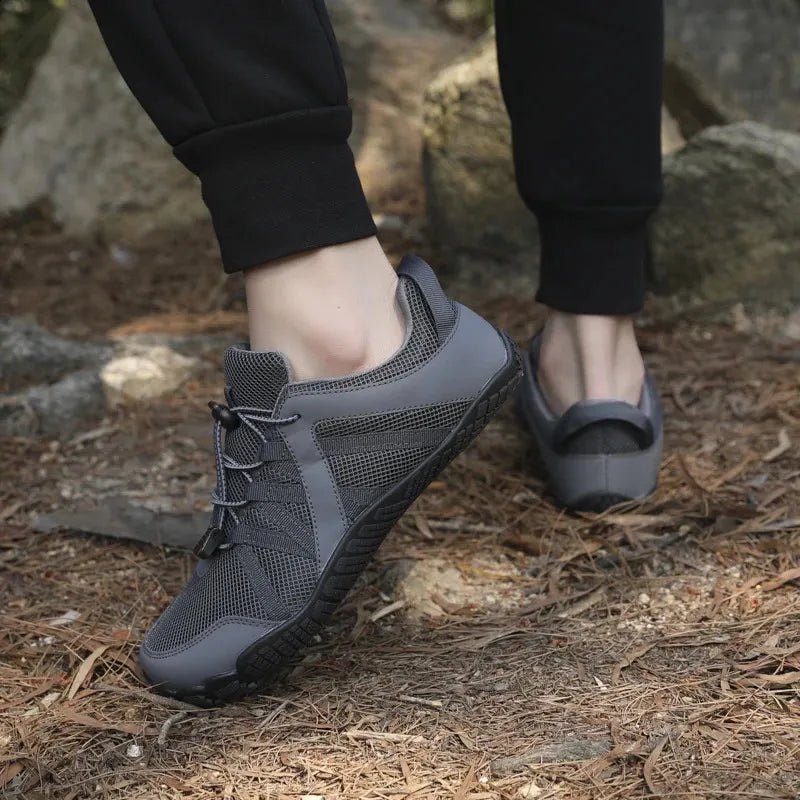 Sovimivos Barefoot Shoes Minimalist Trainers | Wide Toe Box Zero-Drop Shoes (Grey)